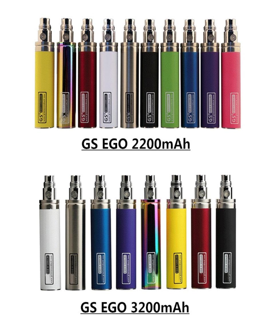 Original GS Ego III 3200mAh II 2200mAh Kgo One Week Vapor Battery Electronic E Cigarette Evod VV Vision Spinner for Vape 510 Car9706087
Original GS Ego III 3200mAh II 2200mAh Kgo One Week Vapor Battery Electronic E Cigarette Evod VV Vision Spinner for Vape 510 Car9706087