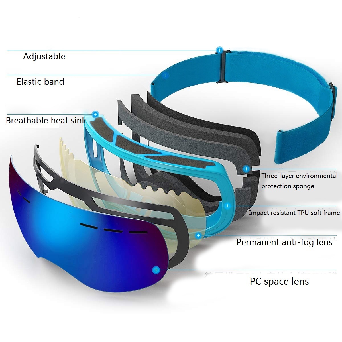 Ski Goggles Men Women Winter ing Mask Glasses Double Lens AntiFog UV Snowboarding Eyewear Windproof Snow Accessories