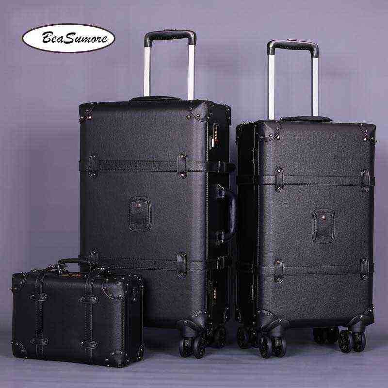 Beasumore Inch High Capacity Retro Pu Leather Rolling Luggage Sets Spinner Women Password Suitcase Wheels Cabin Trolley J220707
Beasumore Inch High Capacity Retro Pu Leather Rolling Luggage Sets Spinner Women Password Suitcase Wheels Cabin Trolley J220707