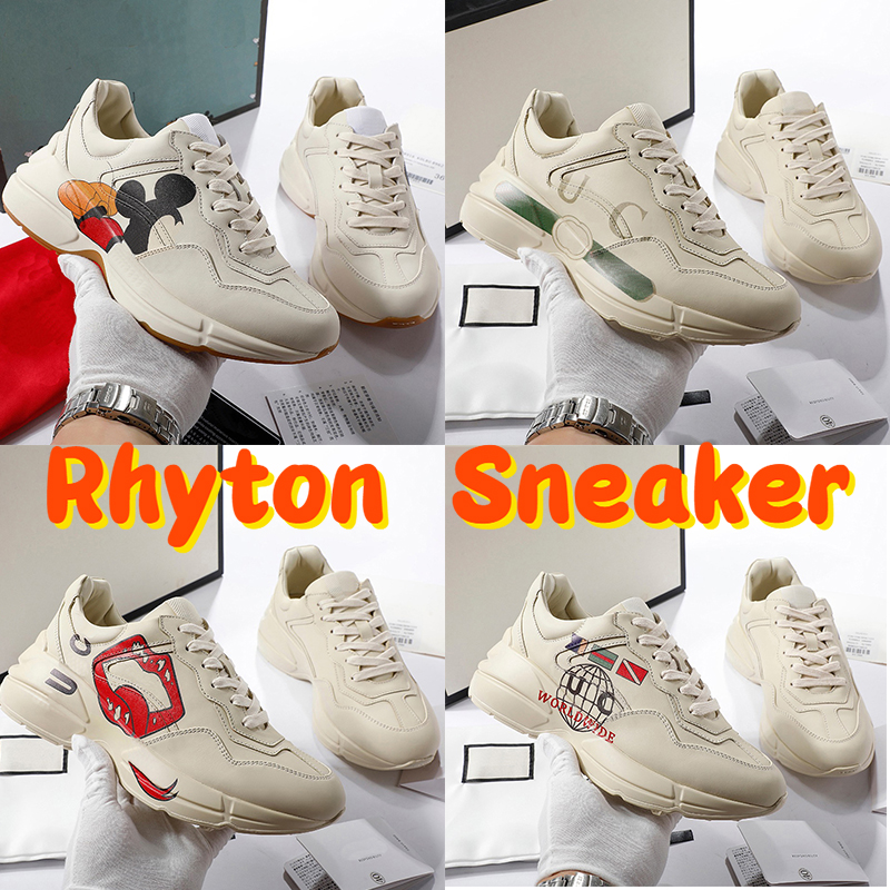 Designer Sneaker Rhyton Casual Shoes mens Leather Printed Chunky Trainer Fashion Men Women Platform Sneakers mouse Red Tennis printed Old Dad Shoe Trainers, Shoes box
Designer Sneaker Rhyton Casual Shoes mens Leather Printed Chunky Trainer Fashion Men Women Platform Sneakers mouse Red Tennis printed Old Dad Shoe Trainers, Shoes box