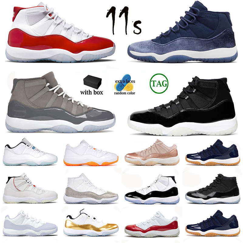 With Box Basketball Shoes Men Women 11s Cherry Midnight Navy Cool Bred Grey 25th Anniversary 72-10 Low Bred Pure Violet Mens Trainers Sport Sneakers
With Box Basketball Shoes Men Women 11s Cherry Midnight Navy Cool Bred Grey 25th Anniversary 72-10 Low Bred Pure Violet Mens Trainers Sport Sneakers