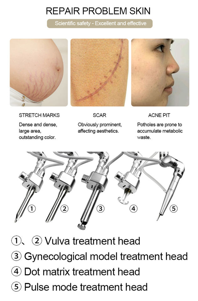 Laser Vertical 1060 nm wavelength for vaginal Stretch Marks removal Face Lift skin rejuvenation Safety Equipment