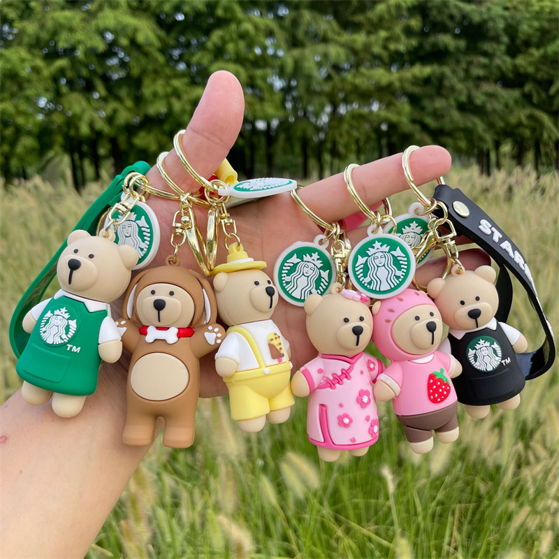 3D Doll Keychain Charm Figures Cute Key Chain Charm Cartoon Decorations Around Cartoons Starbucks Milk Tea Bear Bag Charms, A2
3D Doll Keychain Charm Figures Cute Key Chain Charm Cartoon Decorations Around Cartoons Starbucks Milk Tea Bear Bag Charms, A2