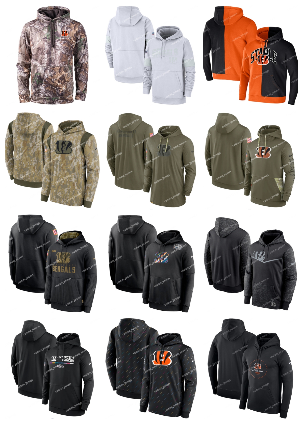 Men Women Youth Cincinnati''Bengals''Hoodie Olive 2022 Salute to Service Therma Performance Pullover Custom White Football''NFL''Hoodie, 14
Men Women Youth Cincinnati''Bengals''Hoodie Olive 2022 Salute to Service Therma Performance Pullover Custom White Football''NFL''Hoodie, 14