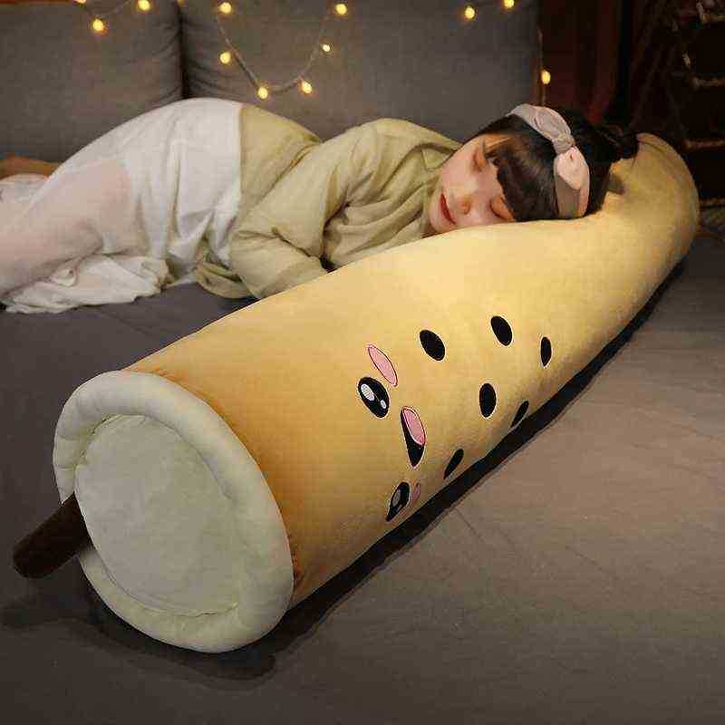 100150Cm Giant RealLife Bubble Tea Cup Plush Long Pillow Kawaii Fruit Milk Tea Cuddles Soft Sleeping Pillow Cuddles J220729