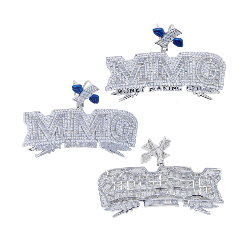 2024 Hip Hop Necklace: Cubic Zirconia Letter Money Charm Pendant for Men & Women dh5727163