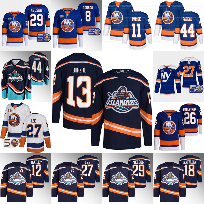 27 Anders Lee Islanders Hockey Jerseys Reverse Retro 50th Mathew Barzal Zach Parise Kyle Palmieri Oliver Wahlstrom Scott Mayfield Adam Pelech Jean-Gabriel Pageau, Alternate
27 Anders Lee Islanders Hockey Jerseys Reverse Retro 50th Mathew Barzal Zach Parise Kyle Palmieri Oliver Wahlstrom Scott Mayfield Adam Pelech Jean-Gabriel Pageau, Alternate
