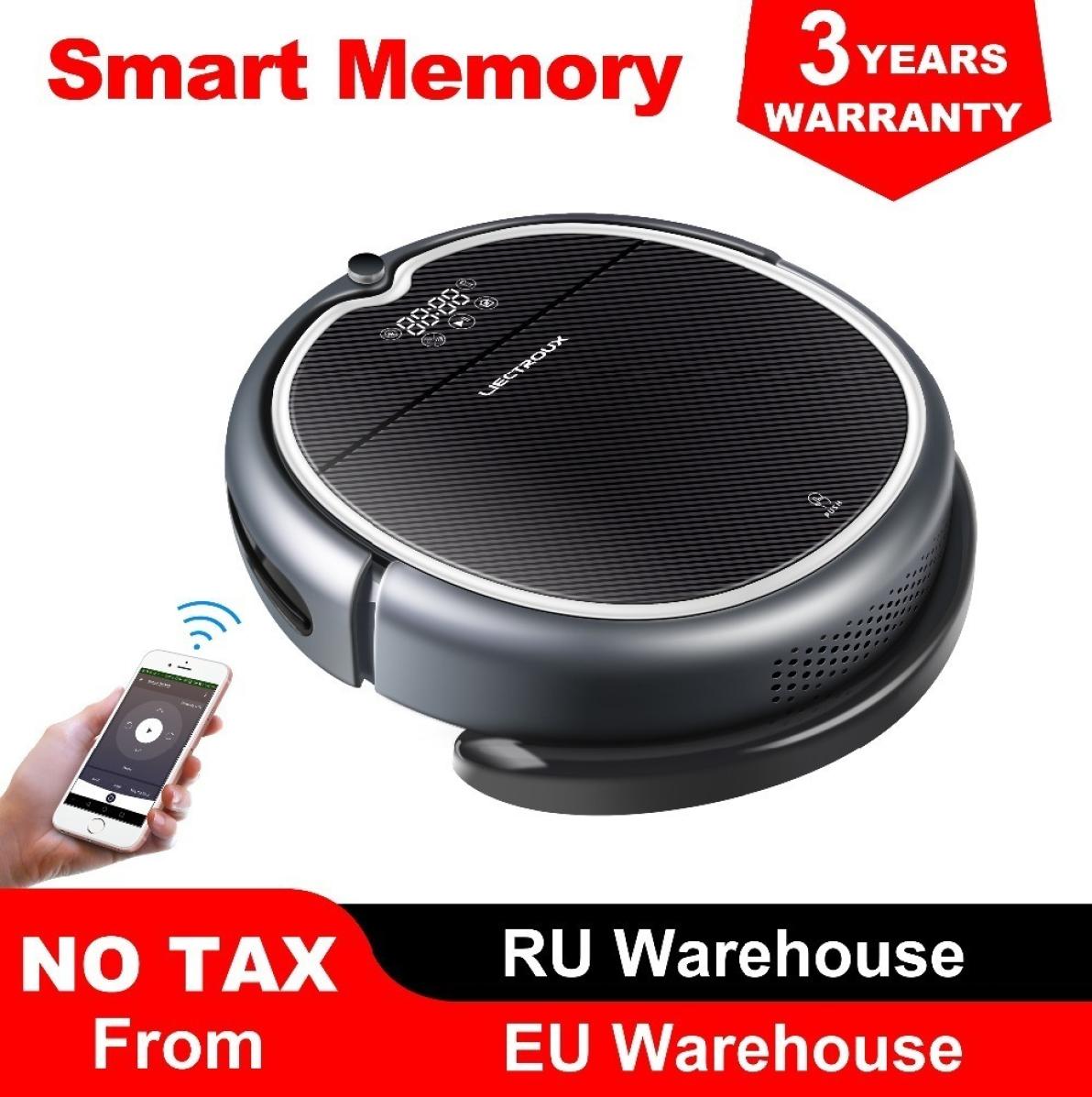 

New ArrivalLIECTROUX Robot Vacuum Cleaner Q8000 WiFi App Map NavigationSuction 3000PaMemoryWet Dry Mop Aspirador Y2003