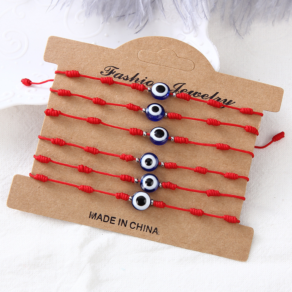 Lucky Blue Evil Eye Bracelet For Women Handmade Black Red Rope Woven Bracelets Woman Men Wholesale Jewelry Friend Gift