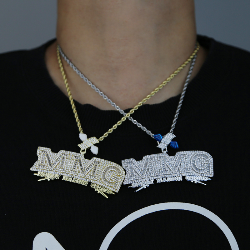 2024 Hip Hop Necklace: Cubic Zirconia Letter Money Charm Pendant for Men & Women dh5727163