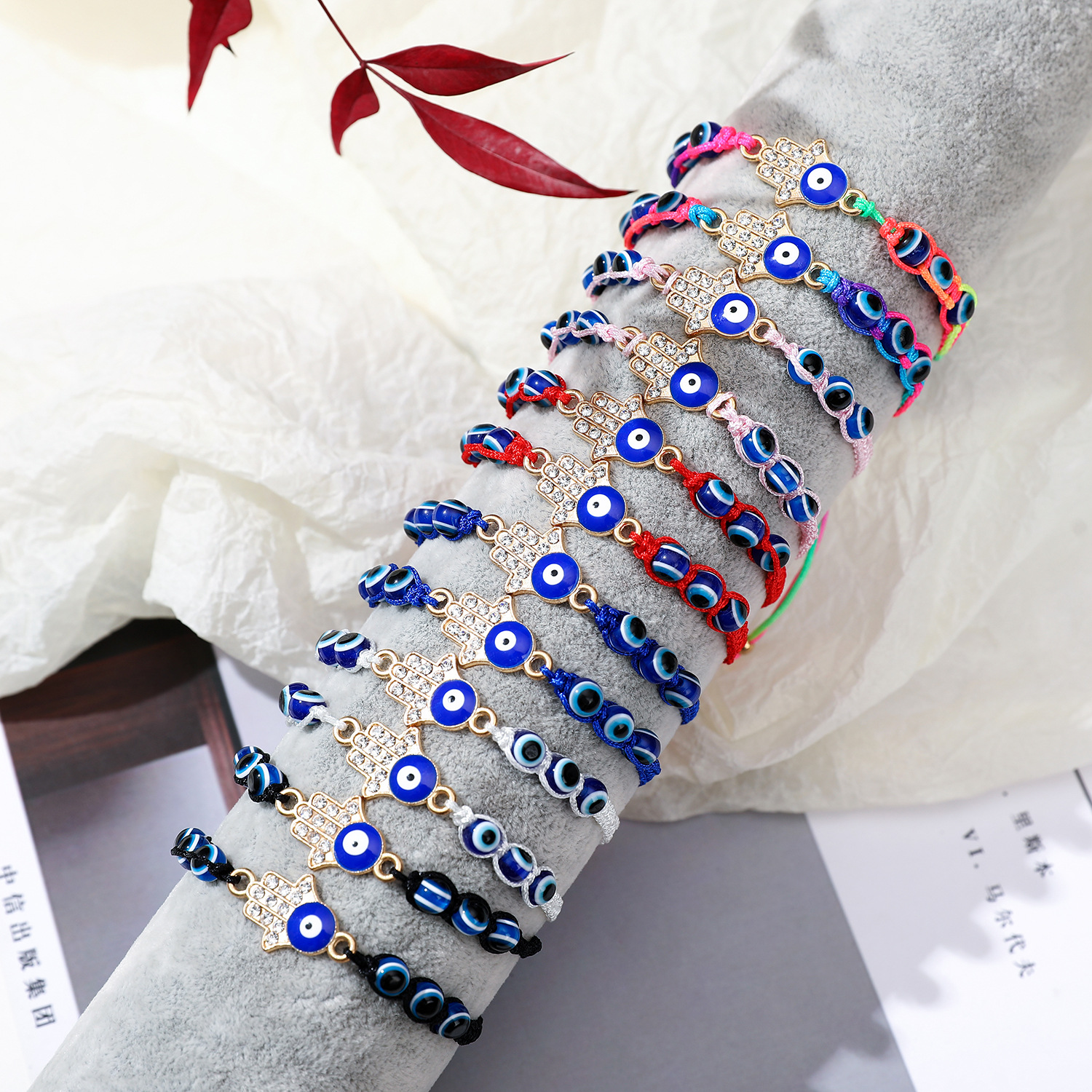 Lucky Blue Turkey Evil Eye Bracelet Handmade Rope Woven Fatima Hand Bracelets Woman Men Jewelry