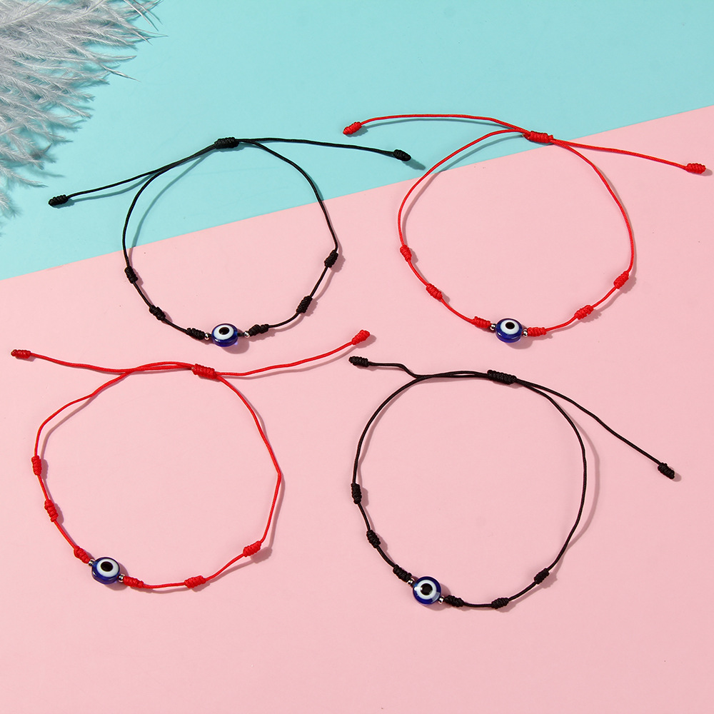 Lucky Blue Evil Eye Bracelet For Women Handmade Black Red Rope Woven Bracelets Woman Men Wholesale Jewelry Friend Gift