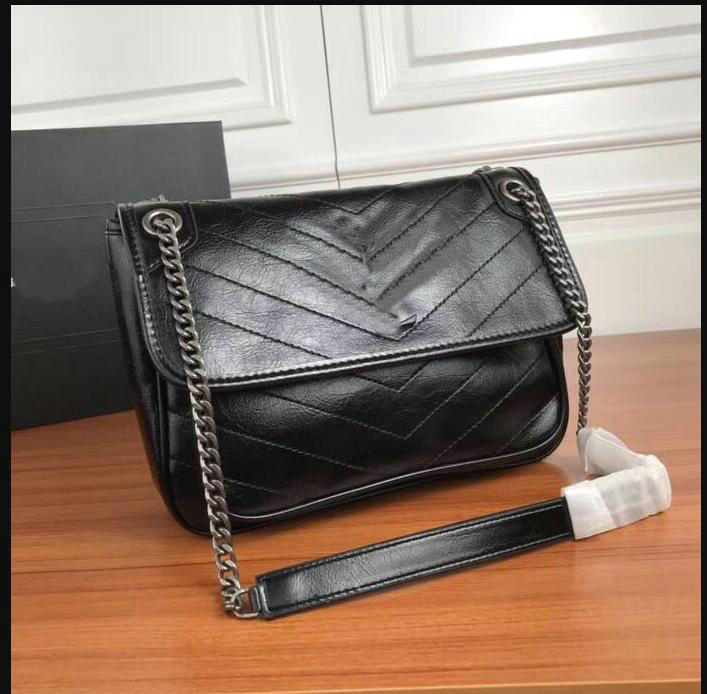 women Luxurys Crossbody bag famous classical designer Messenger lady Cross Body Bags Handbag female Tote Satchel Purse black gold silver chain PU Leather wuchang
