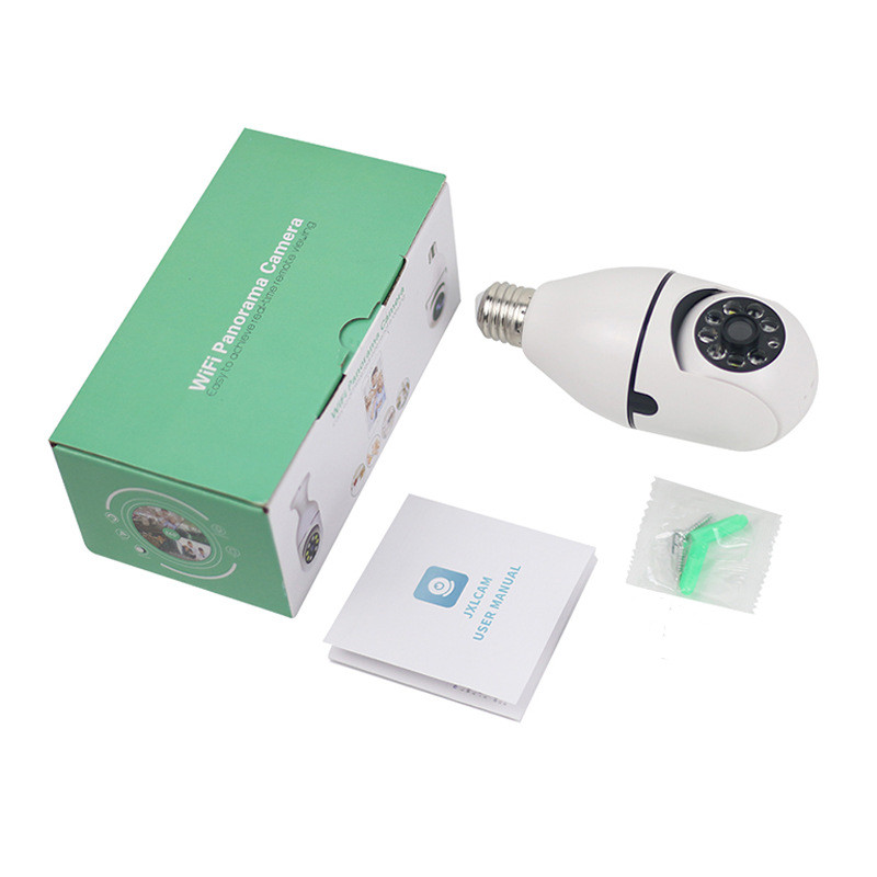 E27 Bulb Wireless Surveillance Camera 5G Wifi Night Vision Auto Human Tracking Home Panoramic Video Security Protection Monitor