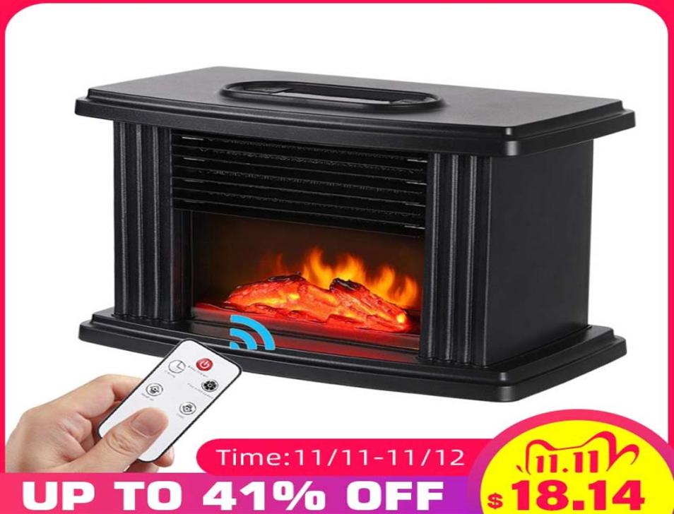 1000W Electric Fireplace Hater with Remote Control Fireplace Electric Flame Decoration Portable Indoor Space Heater for Bedroom252
