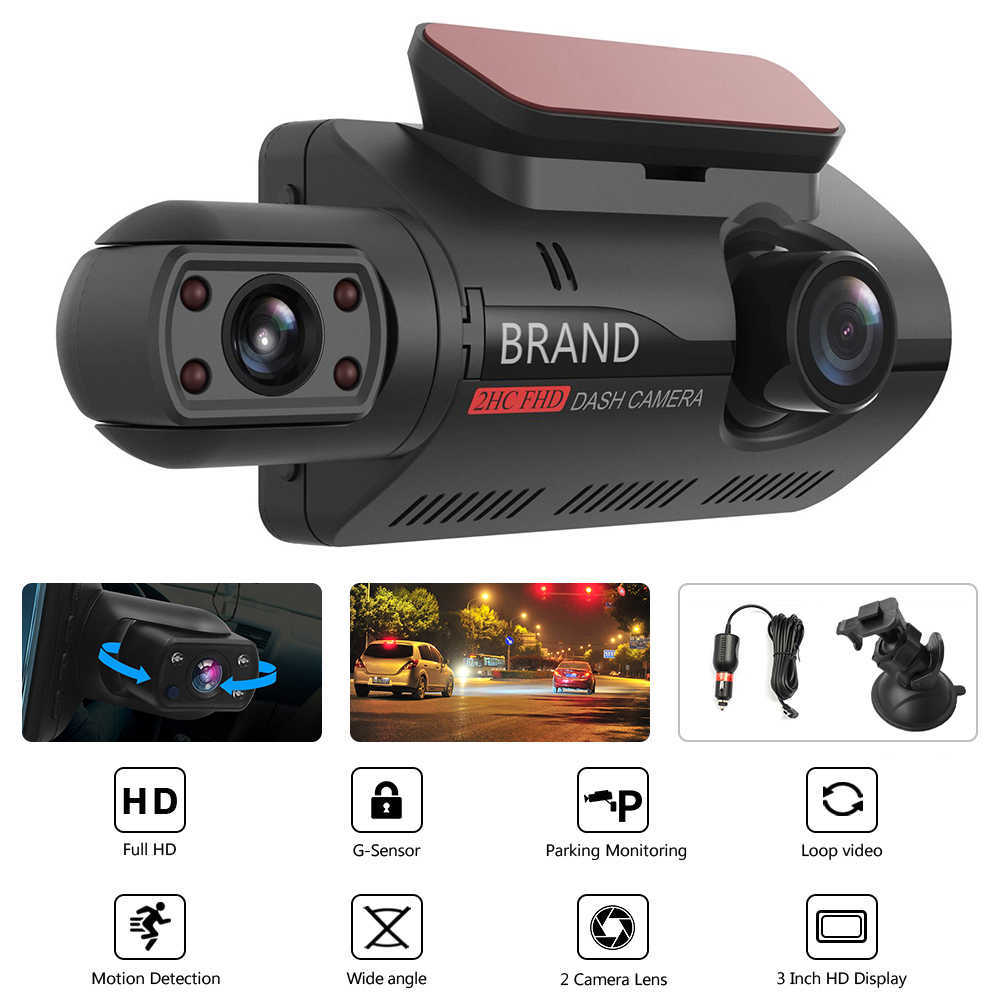 1080P Automobile Dual Camera Video Recorders Car DVR Driving Recorder Infrared Night Vision Motion Detection Vehicle Accessories
1080P Automobile Dual Camera Video Recorders Car DVR Driving Recorder Infrared Night Vision Motion Detection Vehicle Accessories