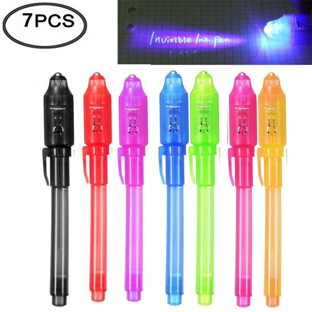 Other Toys Creative Magic UV Light Pen Invisible Ink Glow in the dark with Builtin Gifts and Security Marking 221125