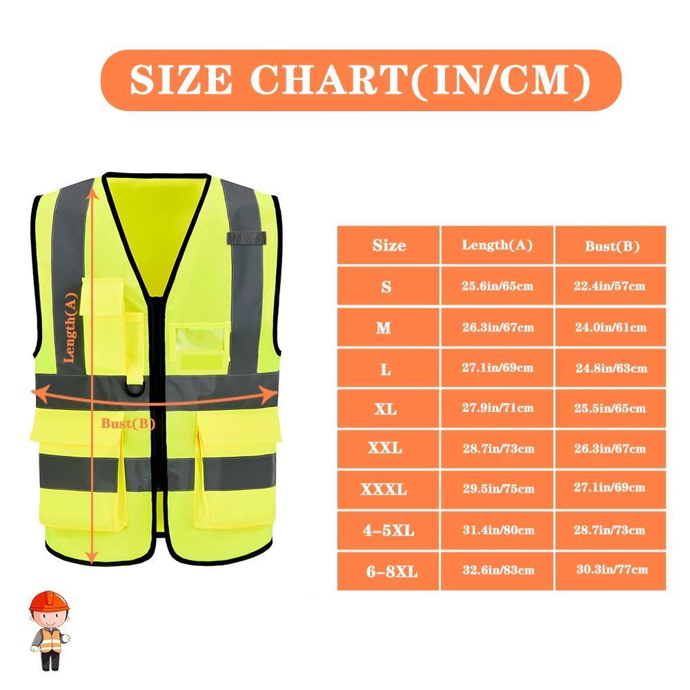 High Visibility Mesh Safety Reflective Vest with Pockets and Zipper Waistcoats Jacket Workwear Vests
High Visibility Mesh Safety Reflective Vest with Pockets and Zipper Waistcoats Jacket Workwear Vests