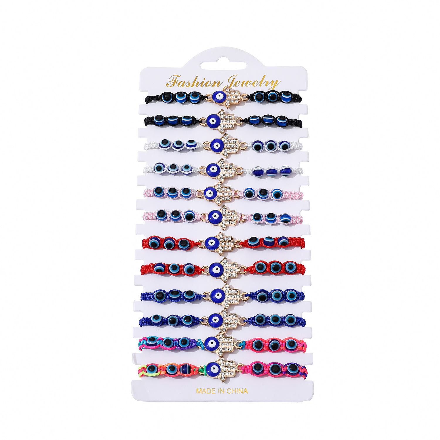 Lucky Blue Turkey Evil Eye Bracelet Handmade Rope Woven Fatima Hand Bracelets Woman Men Jewelry