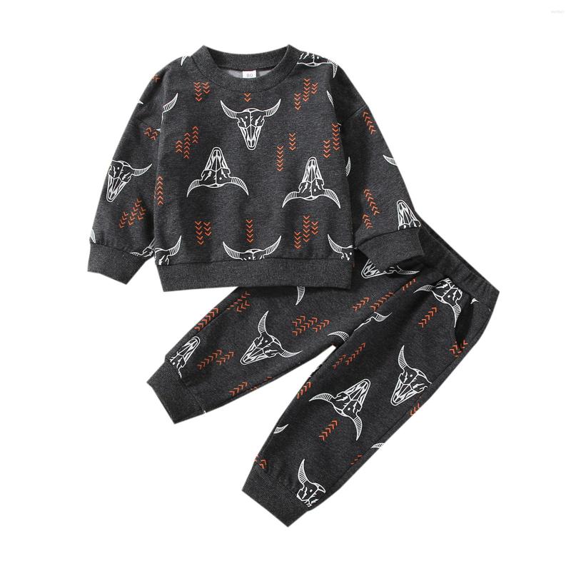 Clothing Sets 1-5Years Children Outfits Two Piece Set Bull Head Print Pattern Long Sleeve Round Neck Pullover Matching Pants, Picture shown
Clothing Sets 1-5Years Children Outfits Two Piece Set Bull Head Print Pattern Long Sleeve Round Neck Pullover Matching Pants, Picture shown