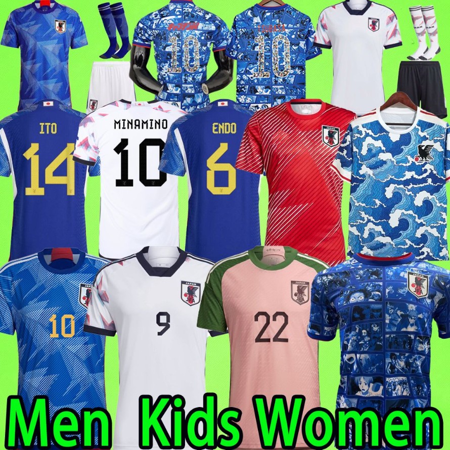Japan 2022 Soccer Jerseys WOMEN MEN KIDS KIT Fans Player version MINAMINO MITOMA ENDO YOSHIDA ITO GAKU 2023 Japanese uniforms 22 23 Special Collection Football Shirt, 2022 pre match
Japan 2022 Soccer Jerseys WOMEN MEN KIDS KIT Fans Player version MINAMINO MITOMA ENDO YOSHIDA ITO GAKU 2023 Japanese uniforms 22 23 Special Collection Football Shirt, 2022 pre match