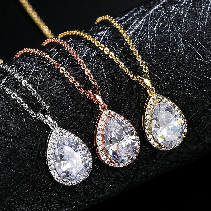 Pendant Necklaces 2022 Fashion Women Silver Plated Water Drop Cubic Zirconia Necklace Charm Bridal Resplendent Crystal Eternal Wedding
Pendant Necklaces 2022 Fashion Women Silver Plated Water Drop Cubic Zirconia Necklace Charm Bridal Resplendent Crystal Eternal Wedding
