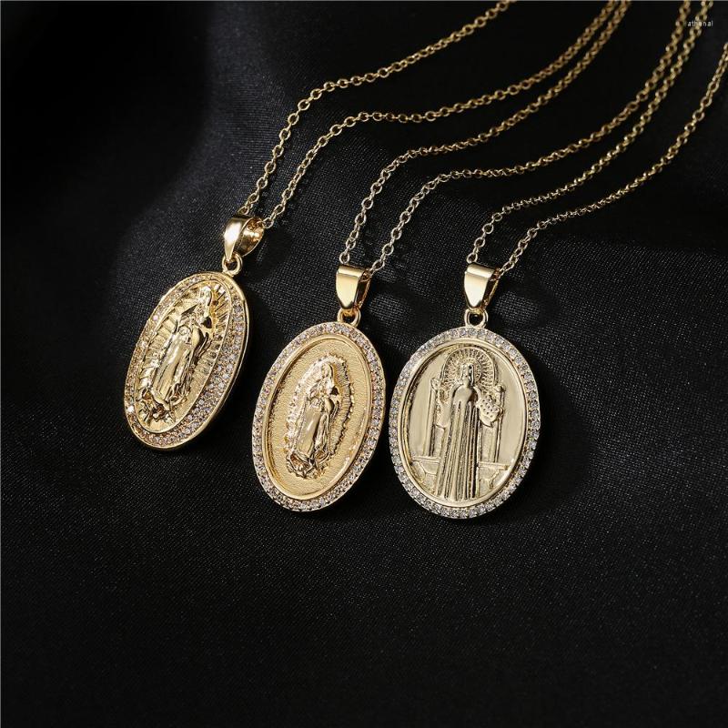 Pendant Necklaces Copper Micro Set Zircon Virgin Mary Gold Necklace Buddha For Man Stainless Steel Women Ukrain Emo
Pendant Necklaces Copper Micro Set Zircon Virgin Mary Gold Necklace Buddha For Man Stainless Steel Women Ukrain Emo