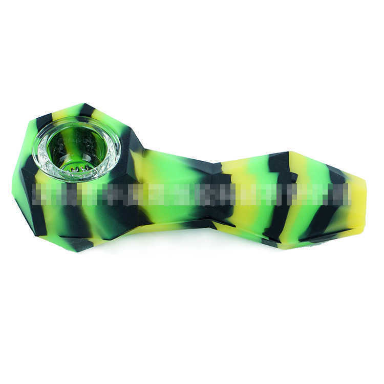 Smoking Pipe Creative Diamond Arrangement silica gel silicone pipes with glass filter bowl multi-colored portable small pipe
Smoking Pipe Creative Diamond Arrangement silica gel silicone pipes with glass filter bowl multi-colored portable small pipe
