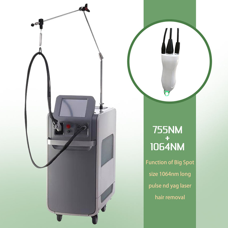 Alexandrite Long Pulse Laser 1064nm 755nm ALEX ND YAG laser hair removal device beauty machine