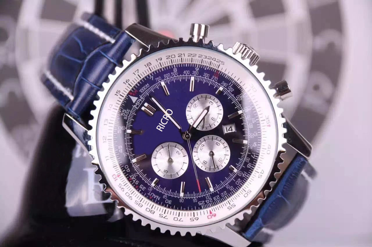 Designer men's watch quartz chronograph movement 42mm size 316 fine steel folding buckle high reinforced glass mirror sports watch, Color 1
Designer men's watch quartz chronograph movement 42mm size 316 fine steel folding buckle high reinforced glass mirror sports watch, Color 1