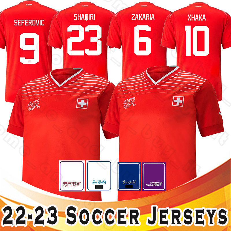 2022-2023 Switzerland Soccer Jersey Red Men national team XHAHA EMBOLO OKAFOR SOW SHAQIRI ELVEDI SEFEROVIC OMLIN FREULER ZAKARIA home away football Shirt uniforms, Men jersey+patch(ruishi)
2022-2023 Switzerland Soccer Jersey Red Men national team XHAHA EMBOLO OKAFOR SOW SHAQIRI ELVEDI SEFEROVIC OMLIN FREULER ZAKARIA home away football Shirt uniforms, Men jersey+patch(ruishi)