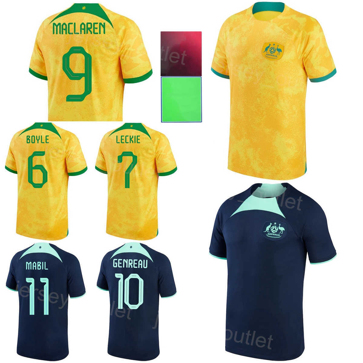 National Team ATKINSON Soccer Jersey Australia 2022 World Cup ROWLES BEHICH LECKIE McGREE CUMMINGS MABIL DEGENEK HRUSTIC GOODWIN SOUTTAR RYAN Football Shirt Kit, With patch
National Team ATKINSON Soccer Jersey Australia 2022 World Cup ROWLES BEHICH LECKIE McGREE CUMMINGS MABIL DEGENEK HRUSTIC GOODWIN SOUTTAR RYAN Football Shirt Kit, With patch