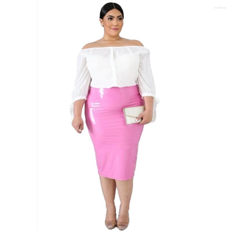 Skirts Large Size Women Knee Length High Waist Pencil For Ladies Faux Leather PU Clubwear Sexy Cosplay Costumes, Rose purple
Skirts Large Size Women Knee Length High Waist Pencil For Ladies Faux Leather PU Clubwear Sexy Cosplay Costumes, Rose purple