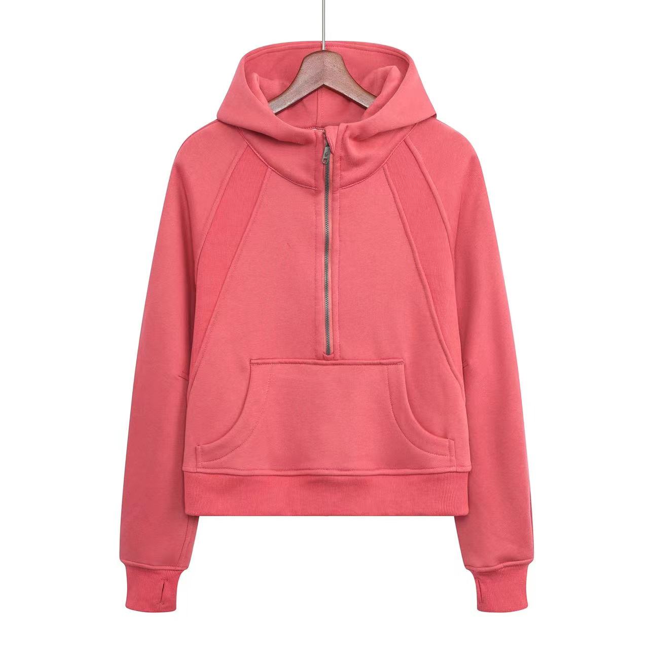 Womens designer hoodie plus velvet Autumn and winter yoga scuba hoodies thickening sports half zipper terry sweater clothing loose6
Womens designer hoodie plus velvet Autumn and winter yoga scuba hoodies thickening sports half zipper terry sweater clothing loose6