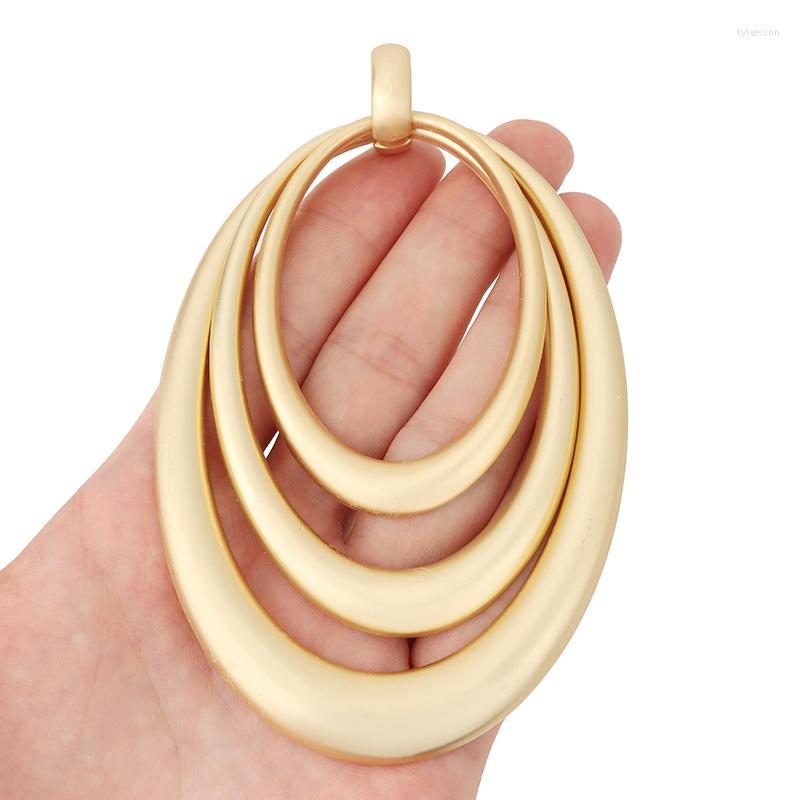 Pendant Necklaces 2 X Matte Gold Color Hollow Large Round 3 Circles Charms Pendants For Necklace Jewelry Making 120x74mm
Pendant Necklaces 2 X Matte Gold Color Hollow Large Round 3 Circles Charms Pendants For Necklace Jewelry Making 120x74mm