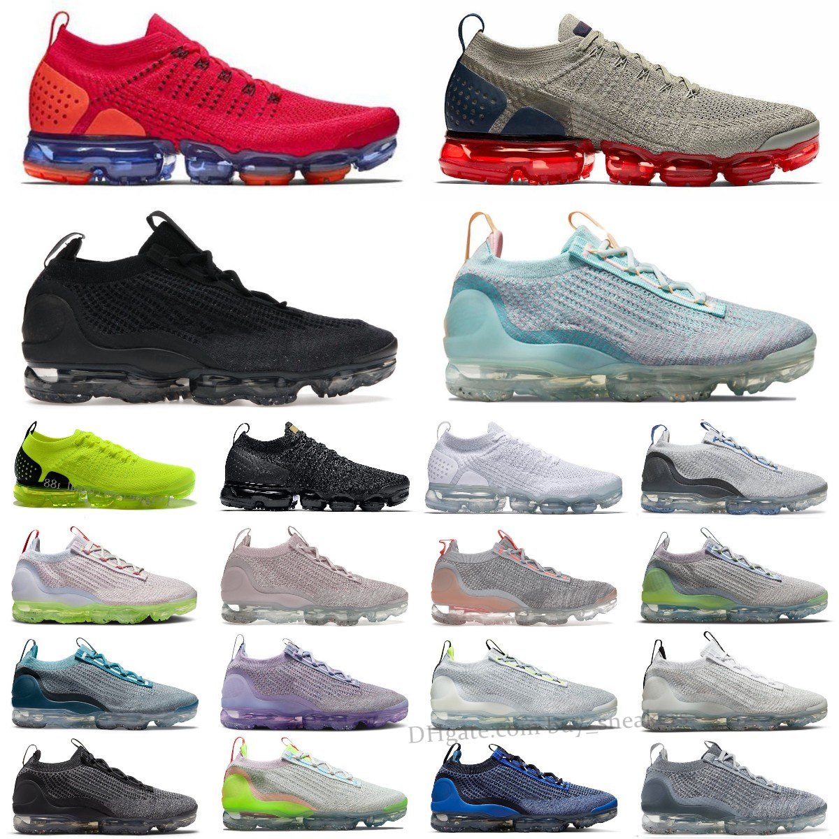 

Running Shoes Mens Sneakers Mist Grey Neon Oreo Oatmeal Aqua Chilly Blue Light Cool Warriors Hyper Royal Black White Anthracite Air VaporMax Flyknit 3 for Men Women, Box