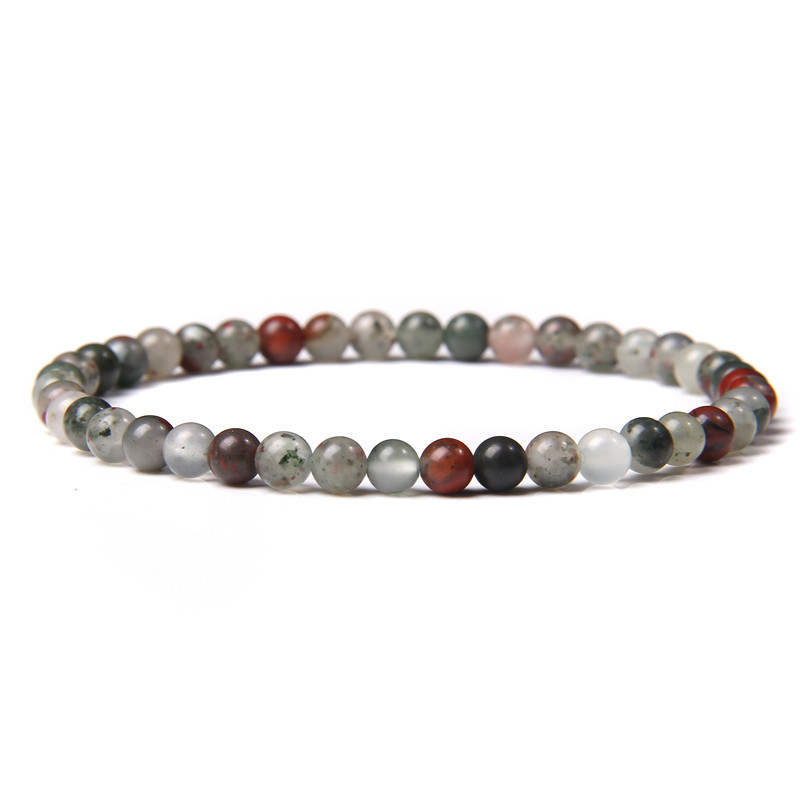 4mm Natural Stone Strands Beaded Bracelets Colorful beads Bracelet for Gift