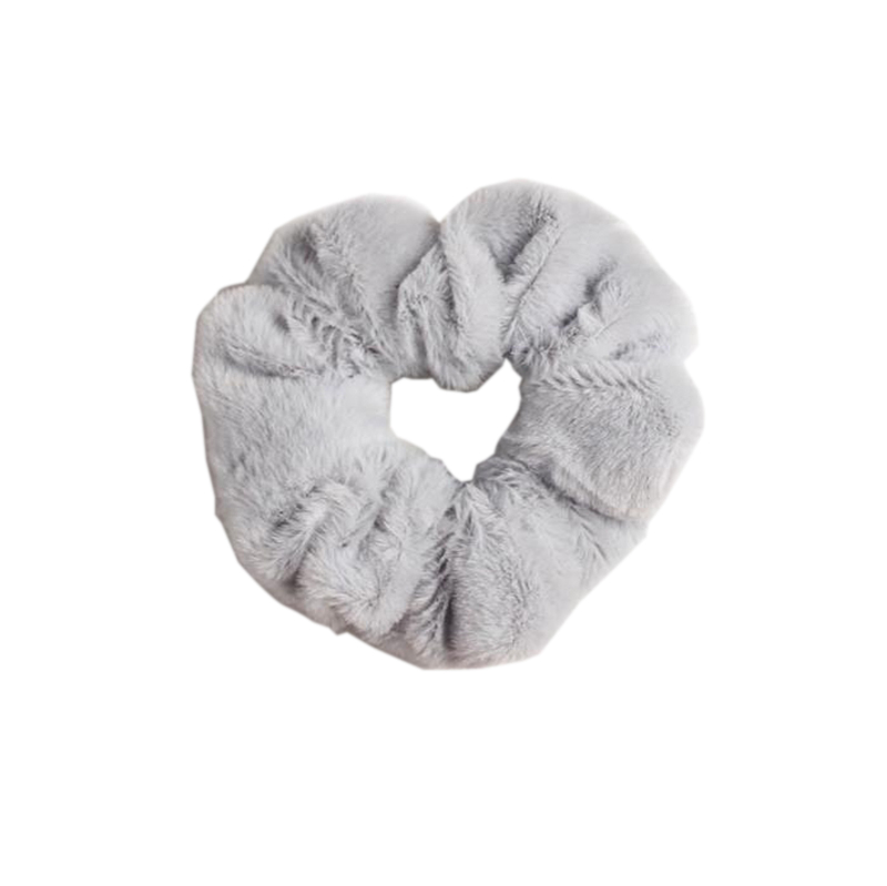 Plush Scrunchies Hairband Hair Accessories Thick Solid Fuzzy Scrunchy Ponytail Holder Elastics Hair Ties Christmas Gift 12 Colors DW6813