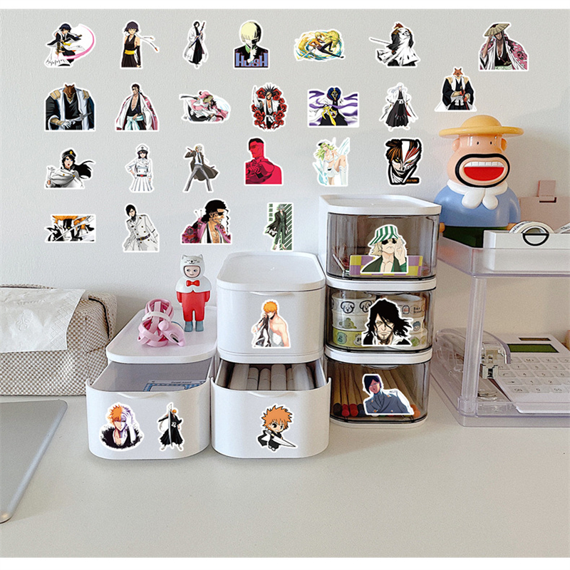 50Pcs Bleach Sticker Thousand-Year Blood War Graffiti Stickers for DIY Luggage Laptop Skateboard Motorcycle Bicycle Stickers