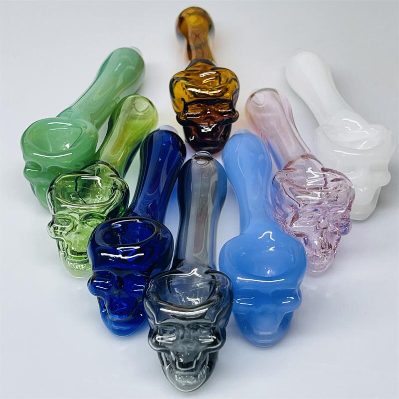 Pyrex Oil Burner Pipes Thick skull Smoking Hand spoon Pipe 4 inch Tobacco Dry Herb For Silicone Bong Glass Bubbler
Pyrex Oil Burner Pipes Thick skull Smoking Hand spoon Pipe 4 inch Tobacco Dry Herb For Silicone Bong Glass Bubbler
