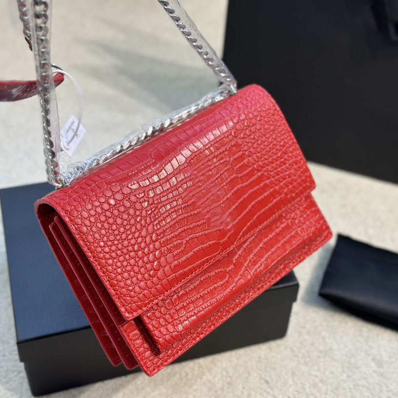 sunset Evening Bags Luxurys Designers Bags Handbag Purses Woman Fashion Clutch Purse Chain Women's Crossbody Should, Black crocodile with silver chain
sunset Evening Bags Luxurys Designers Bags Handbag Purses Woman Fashion Clutch Purse Chain Women's Crossbody Should, Black crocodile with silver chain