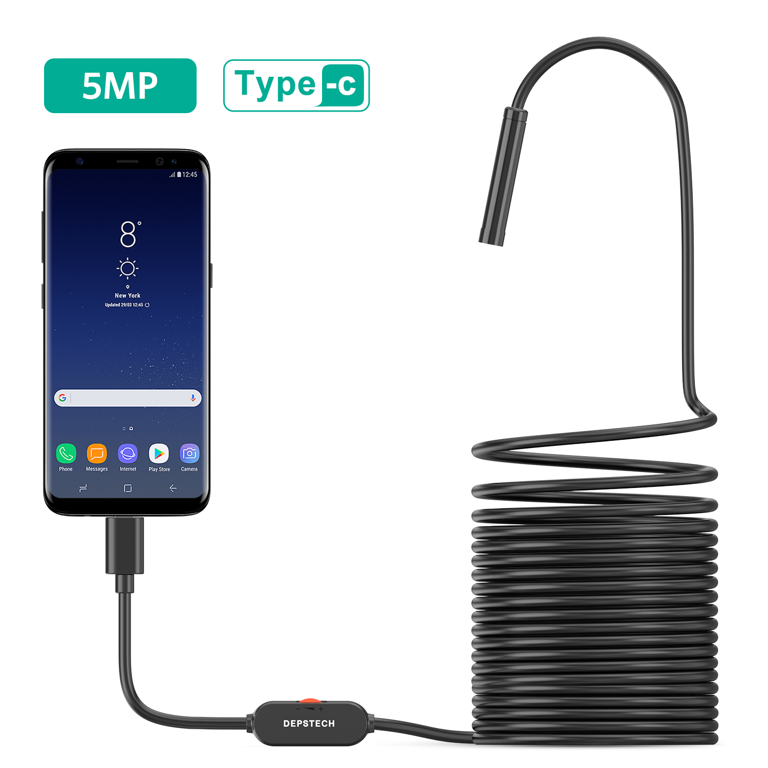 8MM Mini Endoscope Camera USB Waterproof 1-10M Hard Soft Cable Snake Tube Inspection Borescope Cameras For Android Smartphone PC Loptop Notebook 6LEDs