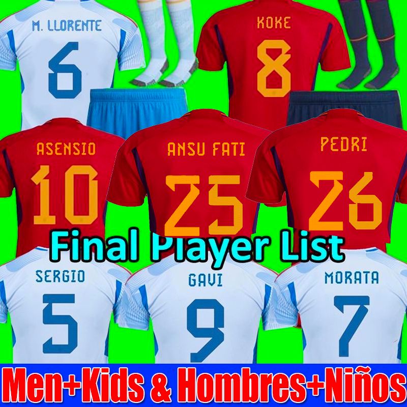 2022 spain soccer jerseys fans player version PEDRI ANSU GAVI FATI FERRAN TORRES MORATA football shirt KOKE AZPILICUETA men and kids kits sets, 2022 home adult world cup
2022 spain soccer jerseys fans player version PEDRI ANSU GAVI FATI FERRAN TORRES MORATA football shirt KOKE AZPILICUETA men and kids kits sets, 2022 home adult world cup