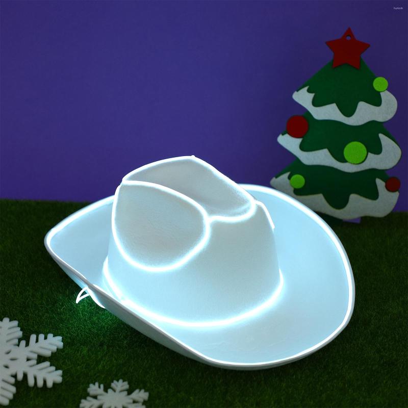 Berets White LED Cowboy Hat Felt Western Adult DIY Christmas Wedding Glowing Cold Light Bridal Cosplay Costume, Type a
Berets White LED Cowboy Hat Felt Western Adult DIY Christmas Wedding Glowing Cold Light Bridal Cosplay Costume, Type a