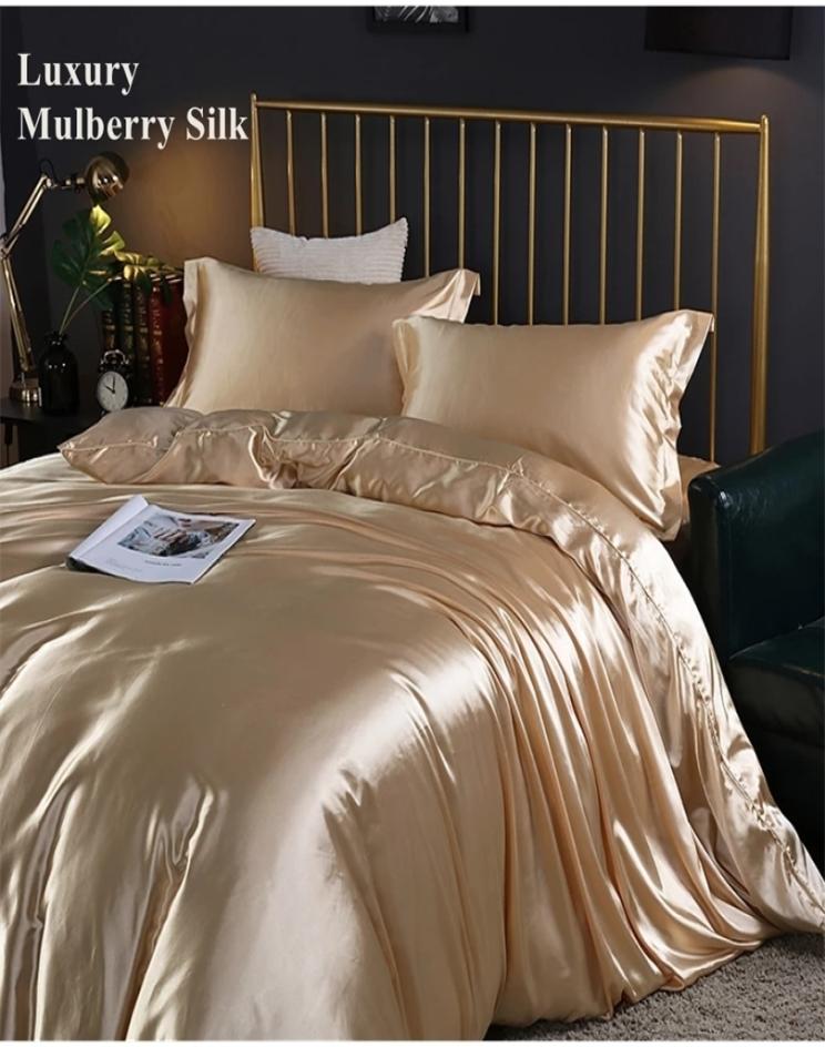 Bedding sets Mulberry Silk luxury Bedding Set with fitted sheet 100 Silk Satin Bedding Sets soft smooth Solid Color quilts Cover 2075976, 12
Bedding sets Mulberry Silk luxury Bedding Set with fitted sheet 100 Silk Satin Bedding Sets soft smooth Solid Color quilts Cover 2075976, 12
