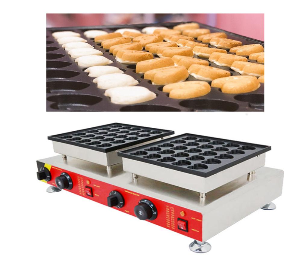 commercial use electric Dutch poffertjes maker machine 110v 220v mini heart pancake waffle iron baker pan making grill
