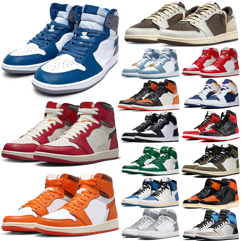 Jumpman Retro 1 Basketball Shoes 1s Sneakers Lost and Found True Blue Starfish Denim Stealth Olive Travis Scotts Reverse Mocha Bred Men Women Outdoor Sports Trainers, Item#46
Jumpman Retro 1 Basketball Shoes 1s Sneakers Lost and Found True Blue Starfish Denim Stealth Olive Travis Scotts Reverse Mocha Bred Men Women Outdoor Sports Trainers, Item#46