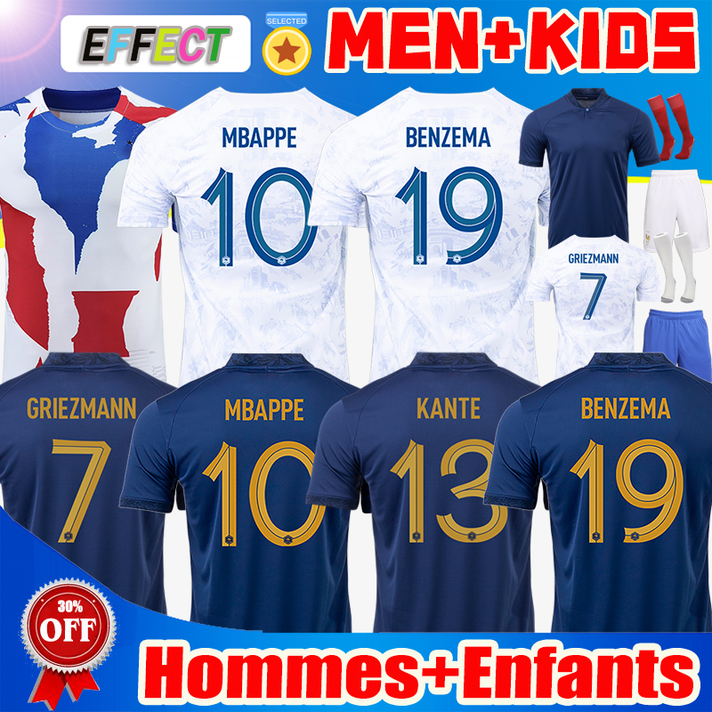 3XL 4XL Maillots de football 2022 Soccer Jerseys French BENZEMA Football shirts MBAPPE GRIEZMANN POGBA kante maillot foot kit top shirt hommes enfants MEN kids set, Kids 2022 away +patchs+socks (no adult)
3XL 4XL Maillots de football 2022 Soccer Jerseys French BENZEMA Football shirts MBAPPE GRIEZMANN POGBA kante maillot foot kit top shirt hommes enfants MEN kids set, Kids 2022 away +patchs+socks (no adult)