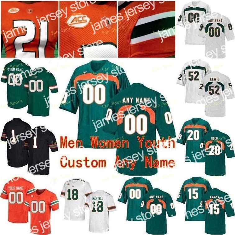 American College Football Wear Nik1 Miami Hurricanes Football Jersey 47 Michael Irvin 1 Mark Walton 46 Clive Walford 35 Vernon Carey Jr NCAA College Men Women Youth Je