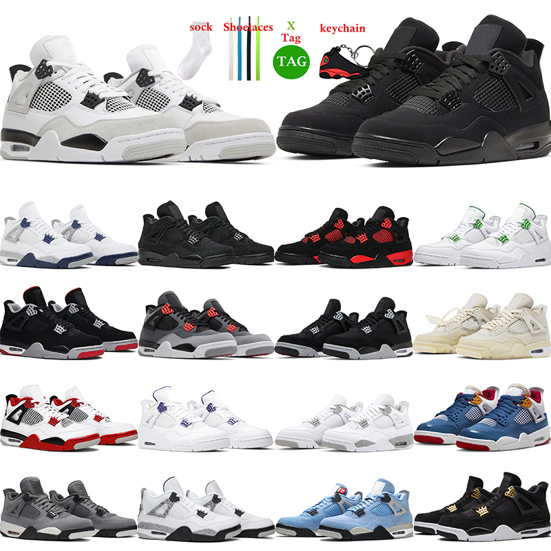 Military Black 4 men basketball shoes Black Cat Canvas jumpman 4s Fire Red White Oreo j4 womens mens trainers sports sneakers tennis fashion
